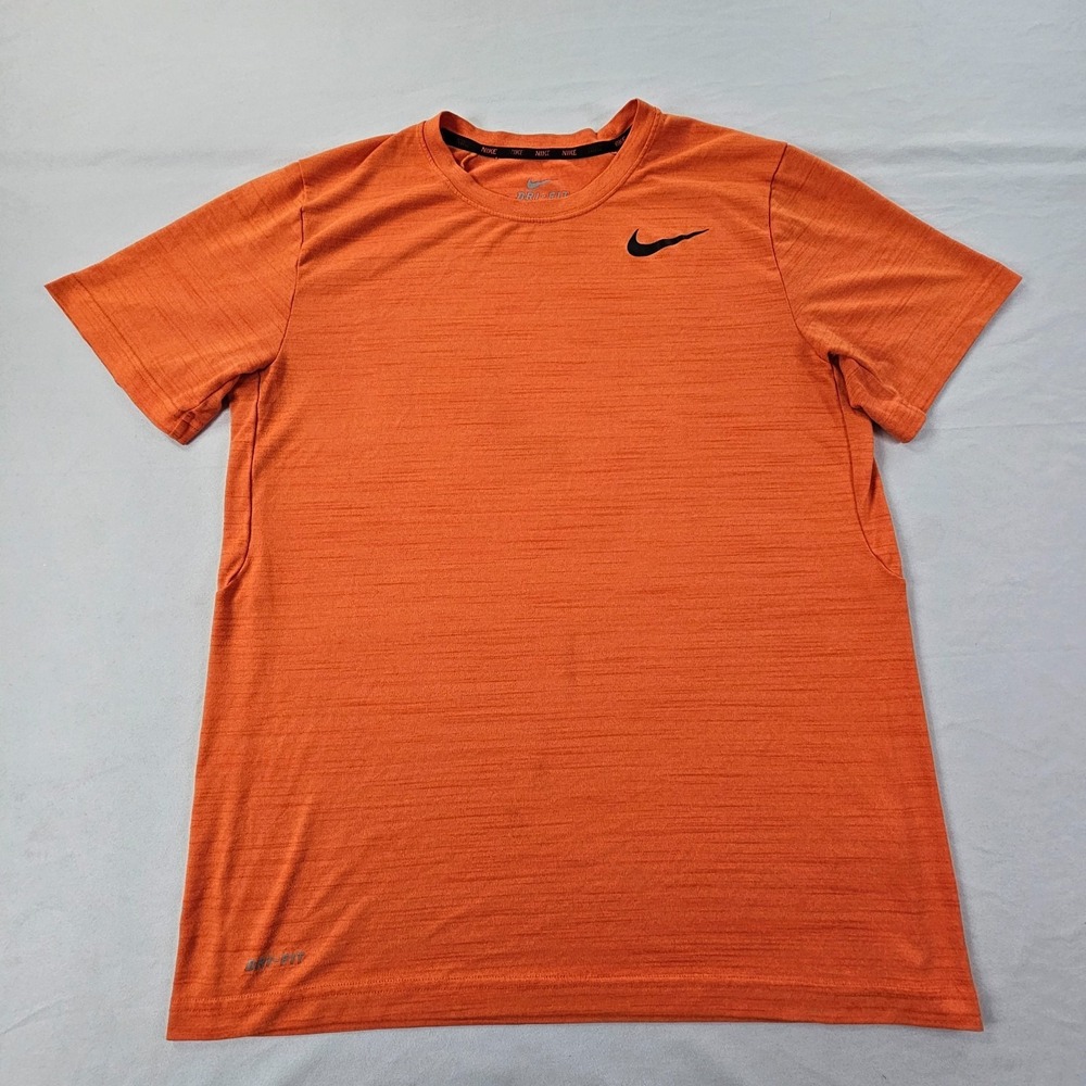 Nike Dri-Fit Orange Short Sleeve Performance T-Shirt Men's L